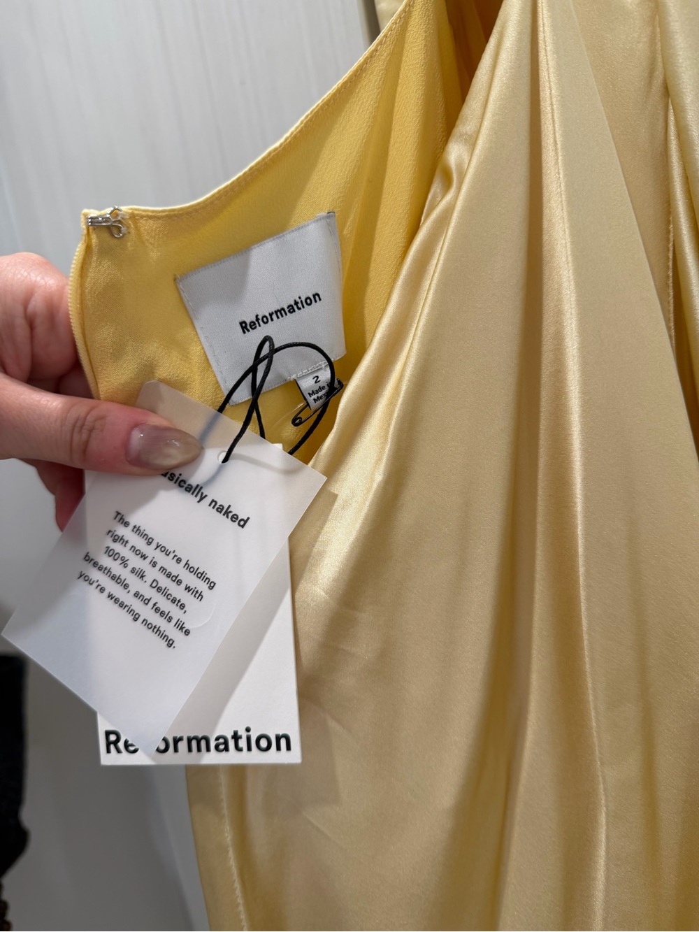 Reformation Cassette Dress - butter yellow - Picture 7 of 9
